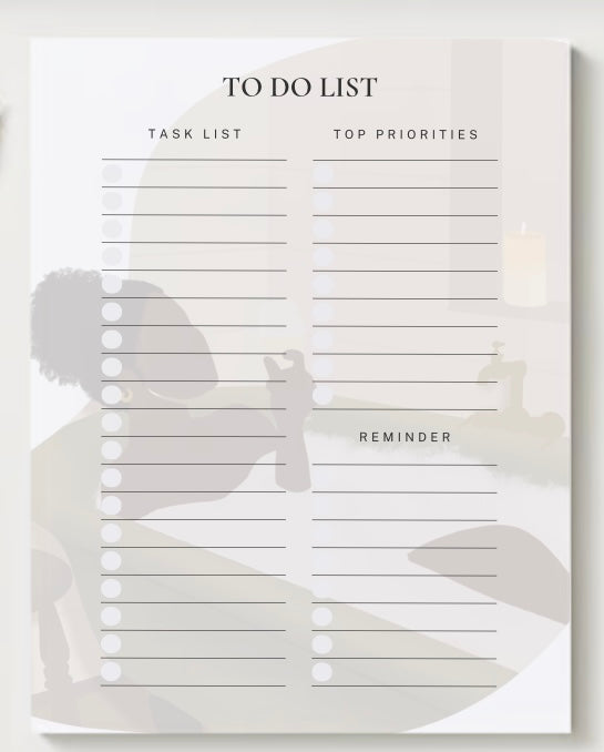 Ebony Serenity Daily Planner Pad