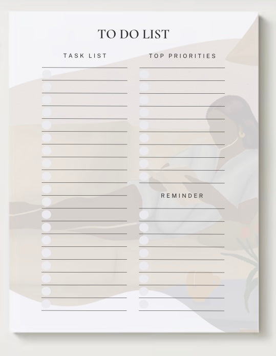 Ebony Serenity Daily Planner Pad