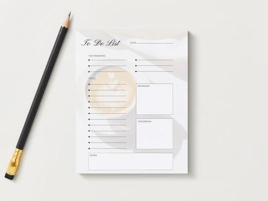 Coffee Lovers To-Do List Notepad